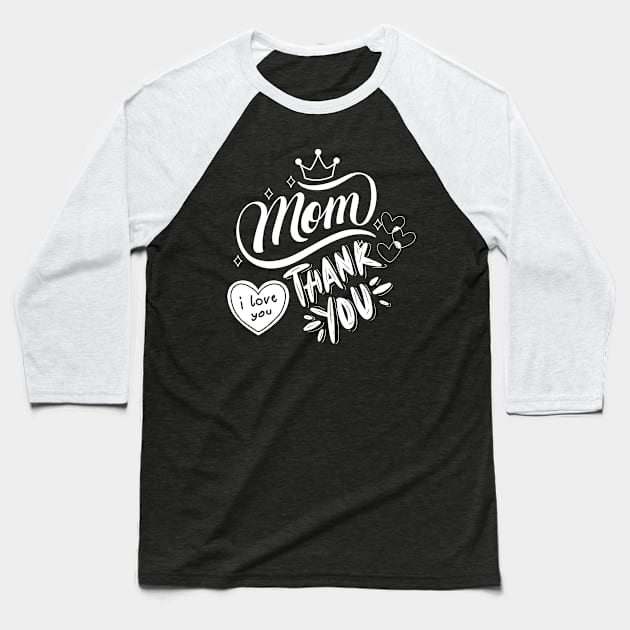 Mom Baseball T-Shirt by bluepearl